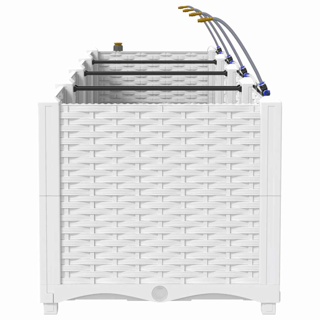 Havekrukker Hvid 160 x 40 x 37,5 cm Stål