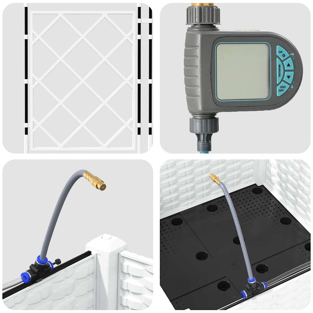 Havekrukker Hvid 40 x 40 x 126 cm Stål