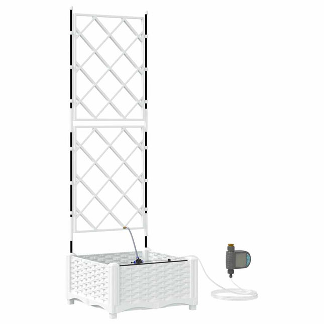 Have Blomsterkrukke Hvid 40 x 40 x 126 cm PP