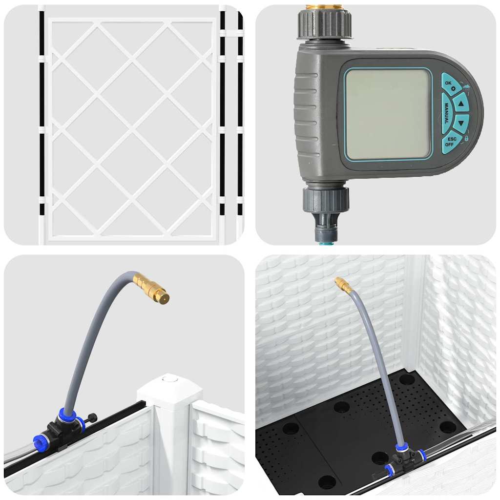 Havekrukker Hvid 40 x 40 x 142 cm Stål