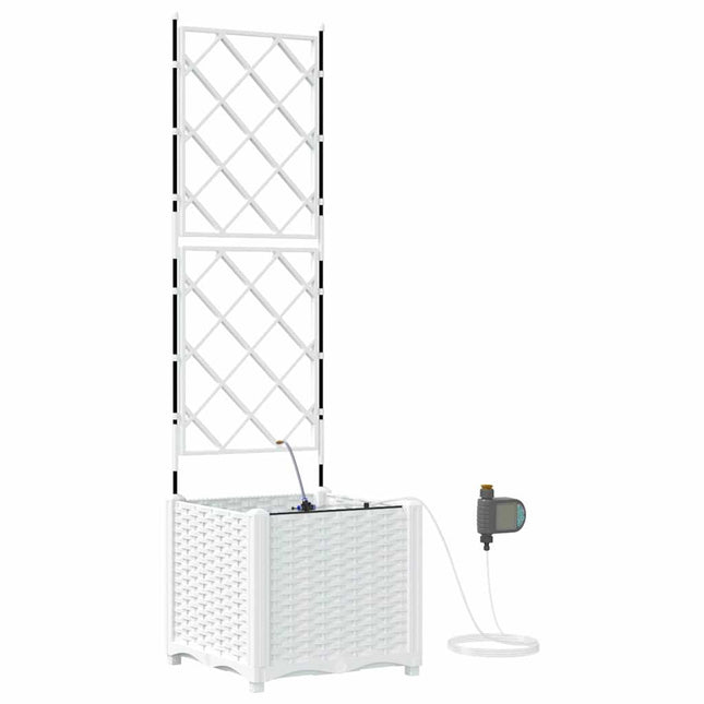 Have Blomsterkrukke Hvid 40 x 40 x 142 cm PP