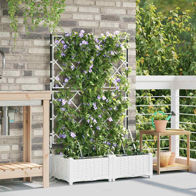 Have Blomsterkrukke 2 stk. Hvid 80 x 40 x 126 cm PP