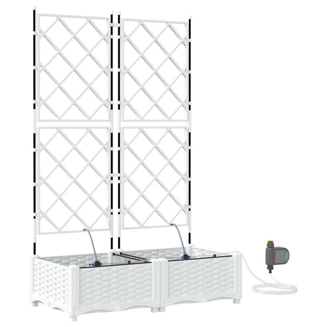 Have Blomsterkrukke 2 stk. Hvid 80 x 40 x 126 cm PP