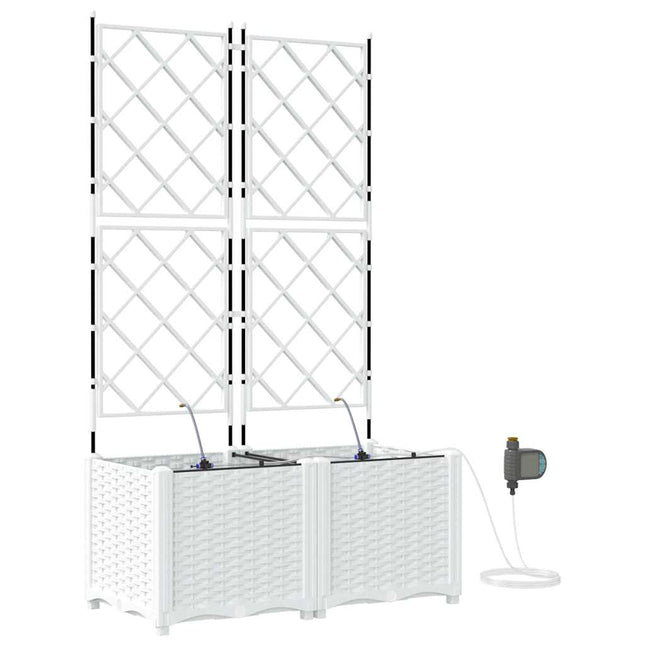 Have Blomsterkrukke 2 stk. Hvid 80 x 40 x 142 cm PP