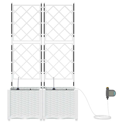 Have Blomsterkrukke 2 stk. Hvid 80 x 40 x 142 cm PP