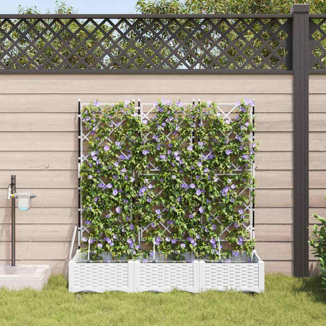 Have Blomsterkrukke 3 stk. Hvid 120 x 40 x 126 cm PP
