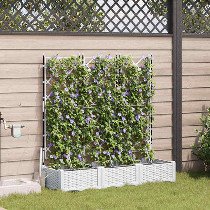 Have Blomsterkrukke 3 stk. Hvid 120 x 40 x 126 cm PP