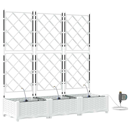 Have Blomsterkrukke 3 stk. Hvid 120 x 40 x 126 cm PP