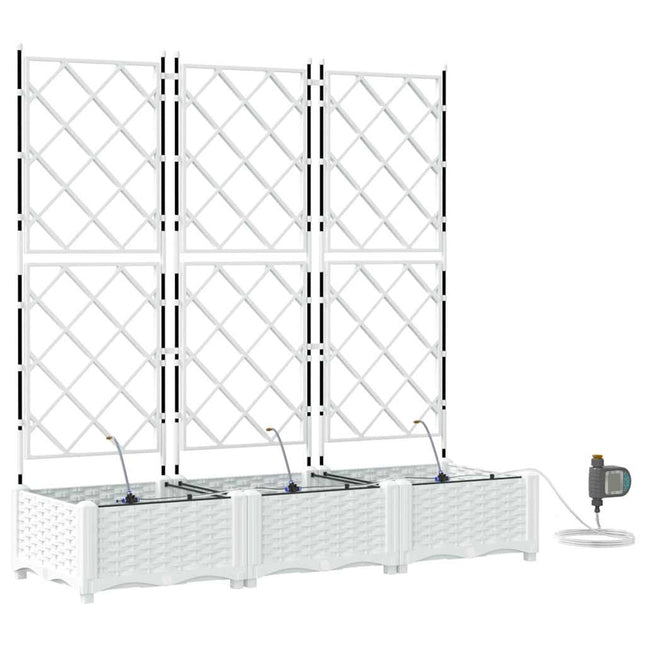 Have Blomsterkrukke 3 stk. Hvid 120 x 40 x 126 cm PP