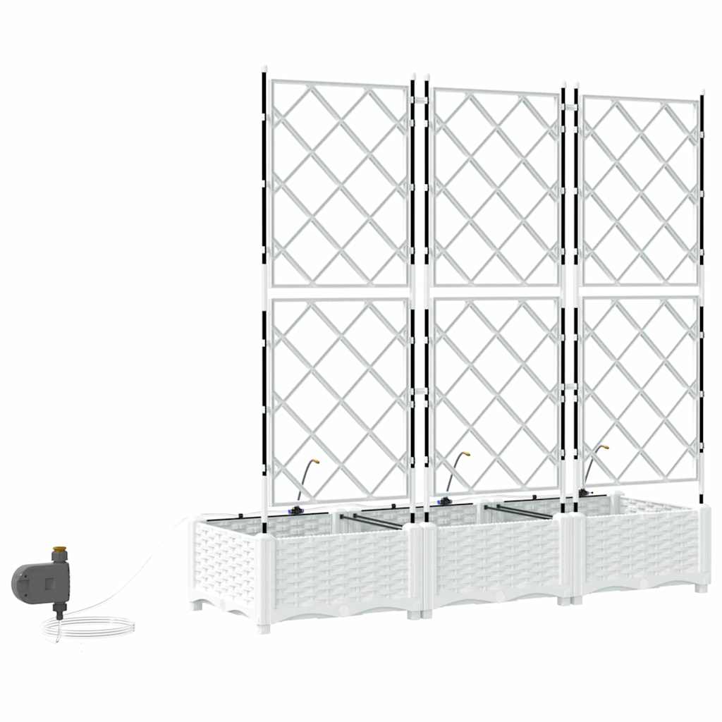 Havekrukker Hvid 120 x 40 x 126 cm Stål