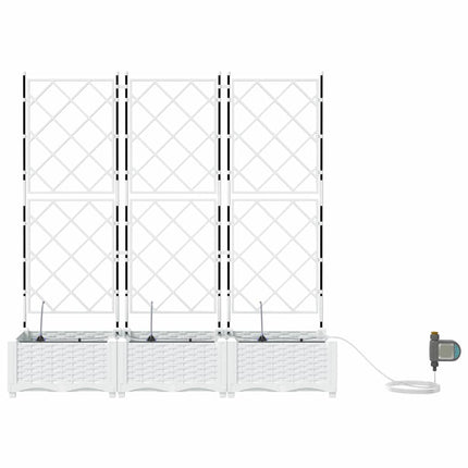 Have Blomsterkrukke 3 stk. Hvid 120 x 40 x 126 cm PP