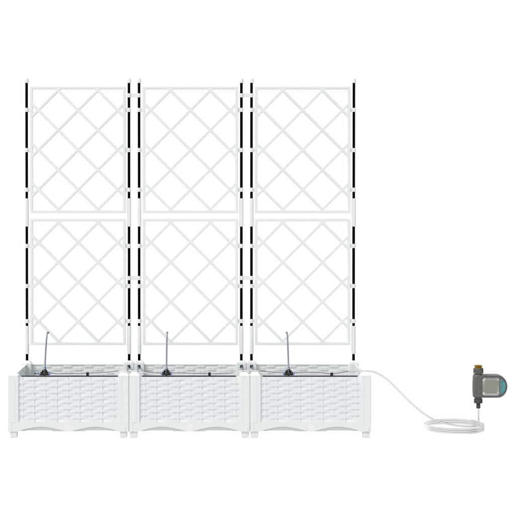 Havekrukker Hvid 120 x 40 x 126 cm Stål