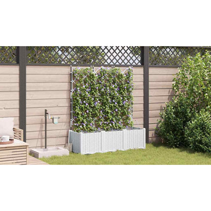 Have Blomsterkrukke 3 stk. Hvid 120 x 40 x 142 cm PP