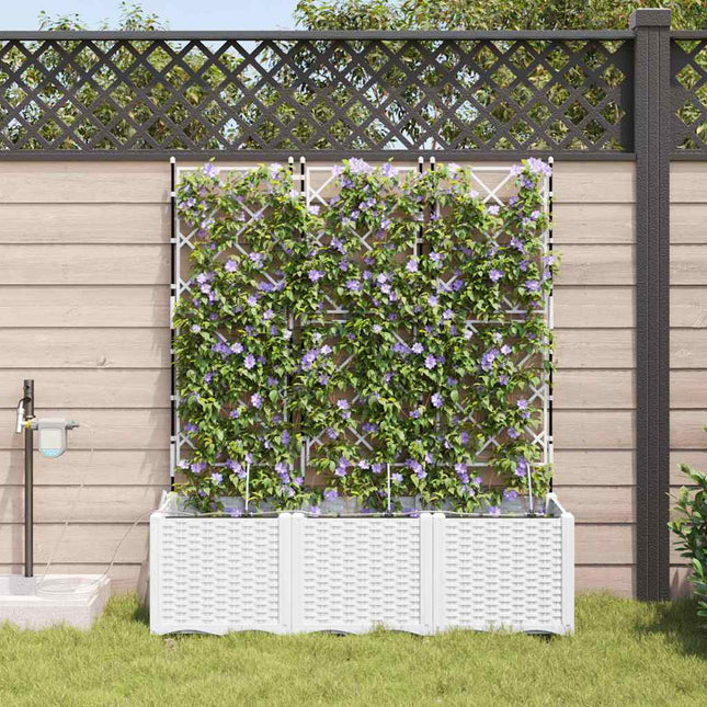 Have Blomsterkrukke 3 stk. Hvid 120 x 40 x 142 cm PP