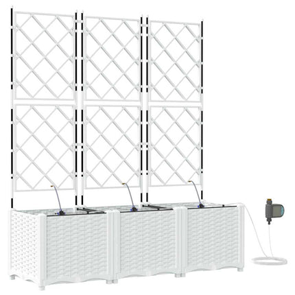 Have Blomsterkrukke 3 stk. Hvid 120 x 40 x 142 cm PP