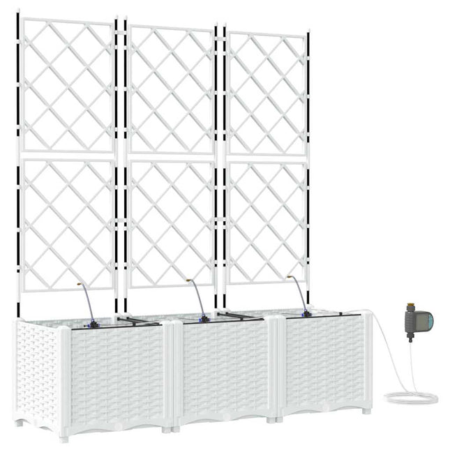 Have Blomsterkrukke 3 stk. Hvid 120 x 40 x 142 cm PP