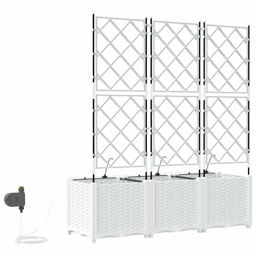 Havekrukker Hvid 120 x 40 x 142 cm Stål