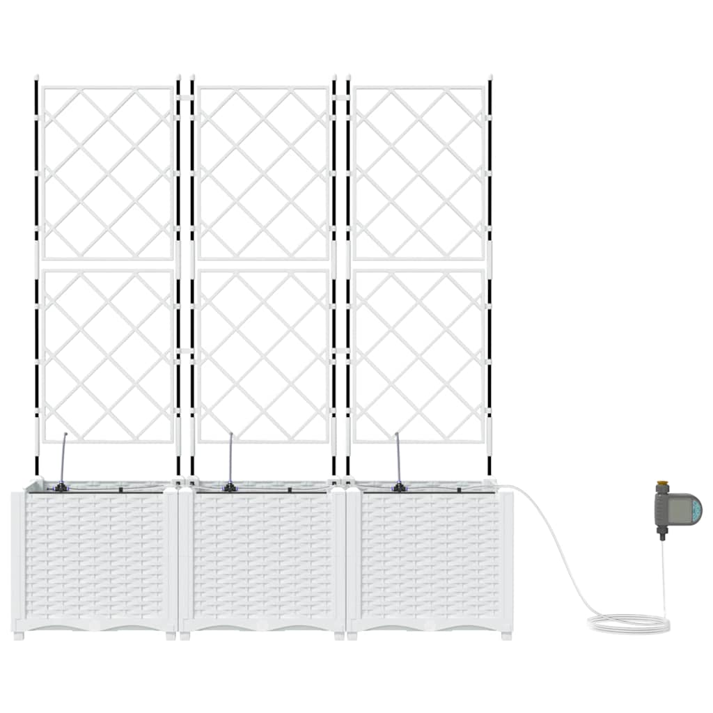 Havekrukker Hvid 120 x 40 x 142 cm Stål