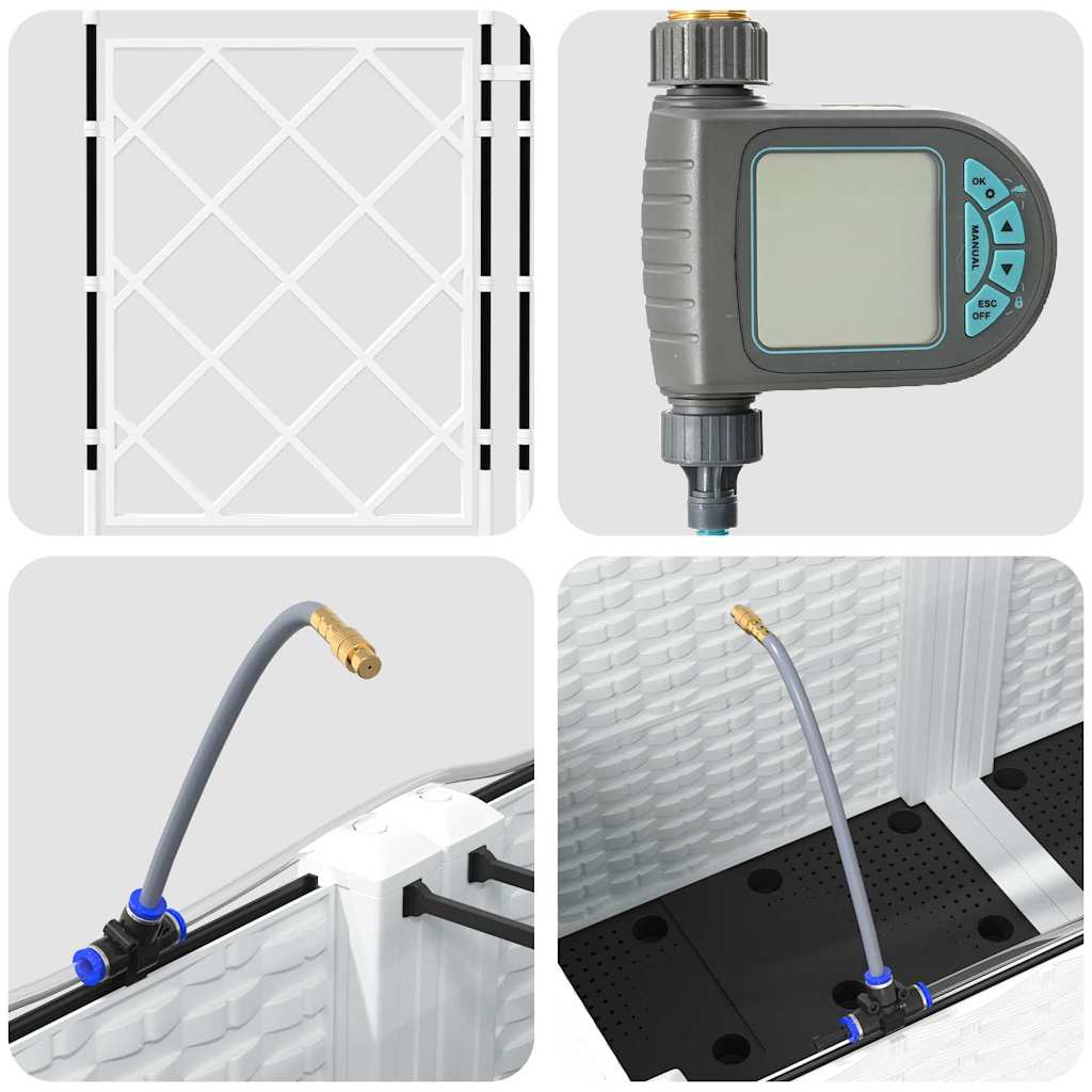 Havekrukker Hvid 80 x 80 x 142 cm Stål