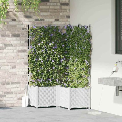 Have Blomsterkrukke 3 stk. Hvid 80 x 80 x 142 cm PP
