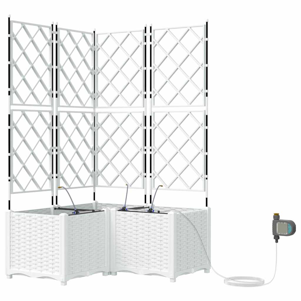 Havekrukker Hvid 80 x 80 x 142 cm Stål