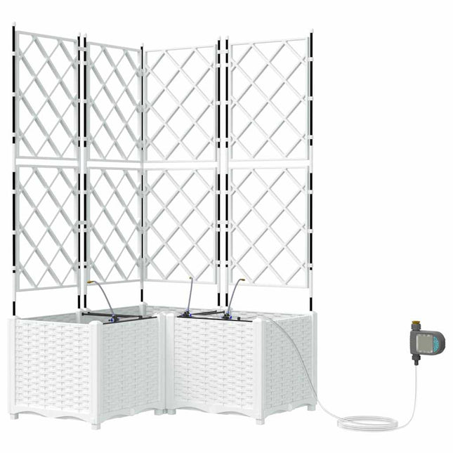 Have Blomsterkrukke 3 stk. Hvid 80 x 80 x 142 cm PP