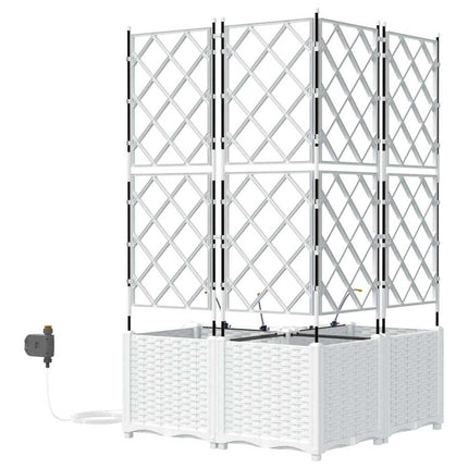 Have Blomsterkrukke 3 stk. Hvid 80 x 80 x 142 cm PP