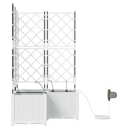 Have Blomsterkrukke 3 stk. Hvid 80 x 80 x 142 cm PP