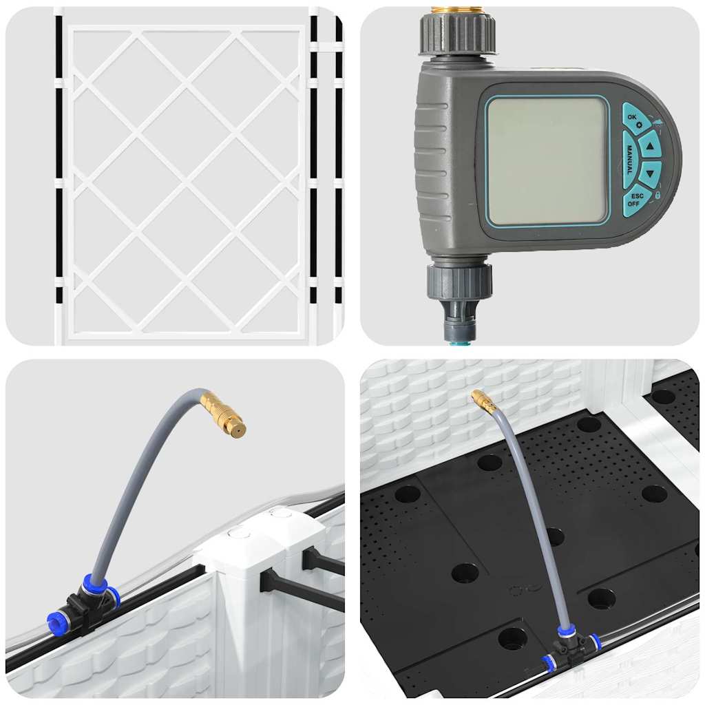 Havekrukker Hvid 120 x 120 x 126 cm Stål