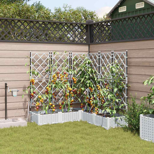 Have Blomsterkrukke 5 stk. Hvid 120 x 120 x 126 cm PP