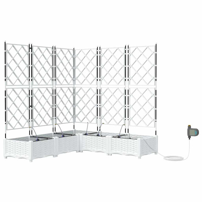 Have Blomsterkrukke 5 stk. Hvid 120 x 120 x 126 cm PP