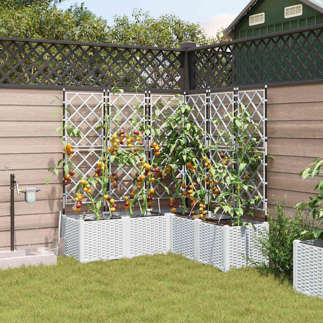 Have Blomsterkrukke 5 stk. Hvid 120 x 120 x 142 cm PP