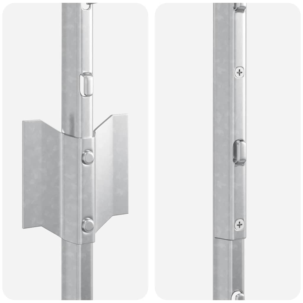 Hegnspæl 5 pcs Sølv 120 cm Stål