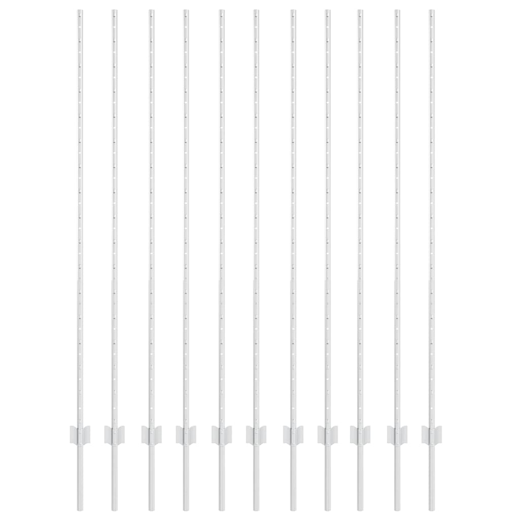 Hegnspæl 11 pcs Sølv 150 cm Stål