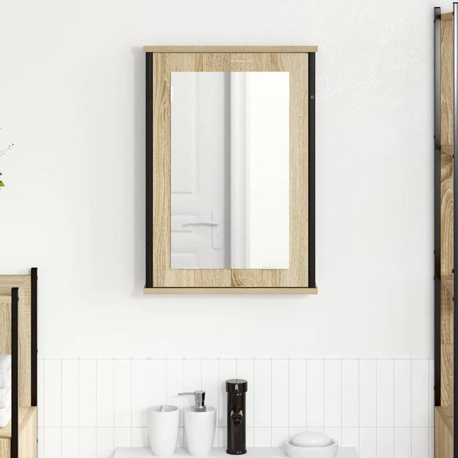 Spejlskab med hylde Sonoma eg 42 x 12 x 60 cm Konstrueret træ