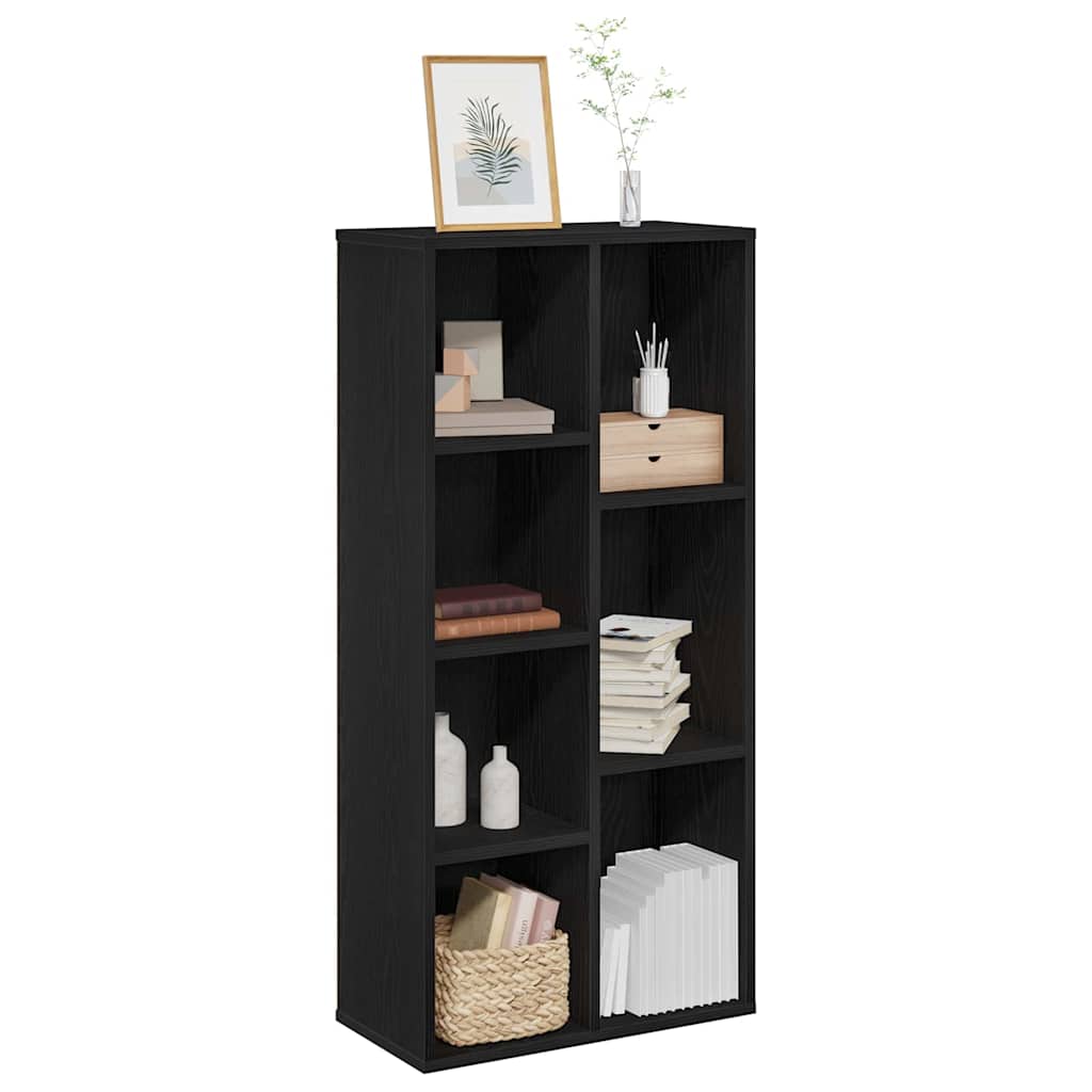 Bogreol Sort eg 50 x 25 x 102 cm billede