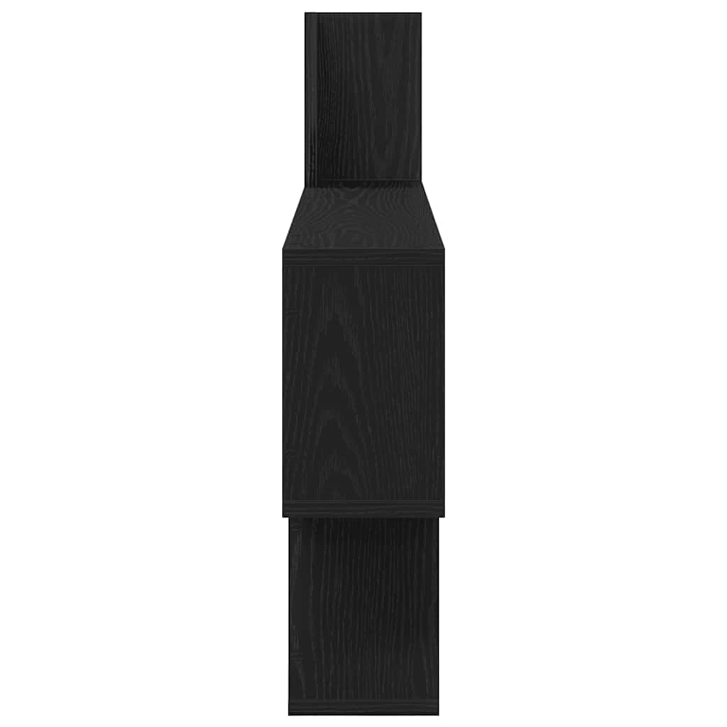 væghylde 100x15x70 cm konstrueret træ sort egetræsfarve