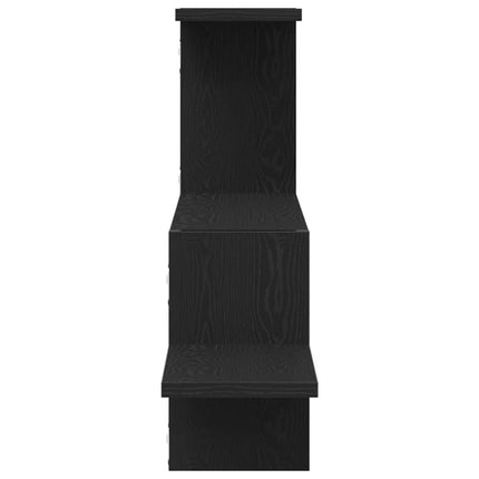 væghylde 104x15x49 cm konstrueret træ sort egetræsfarve