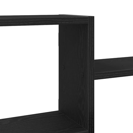 væghylde 104x15x49 cm konstrueret træ sort egetræsfarve