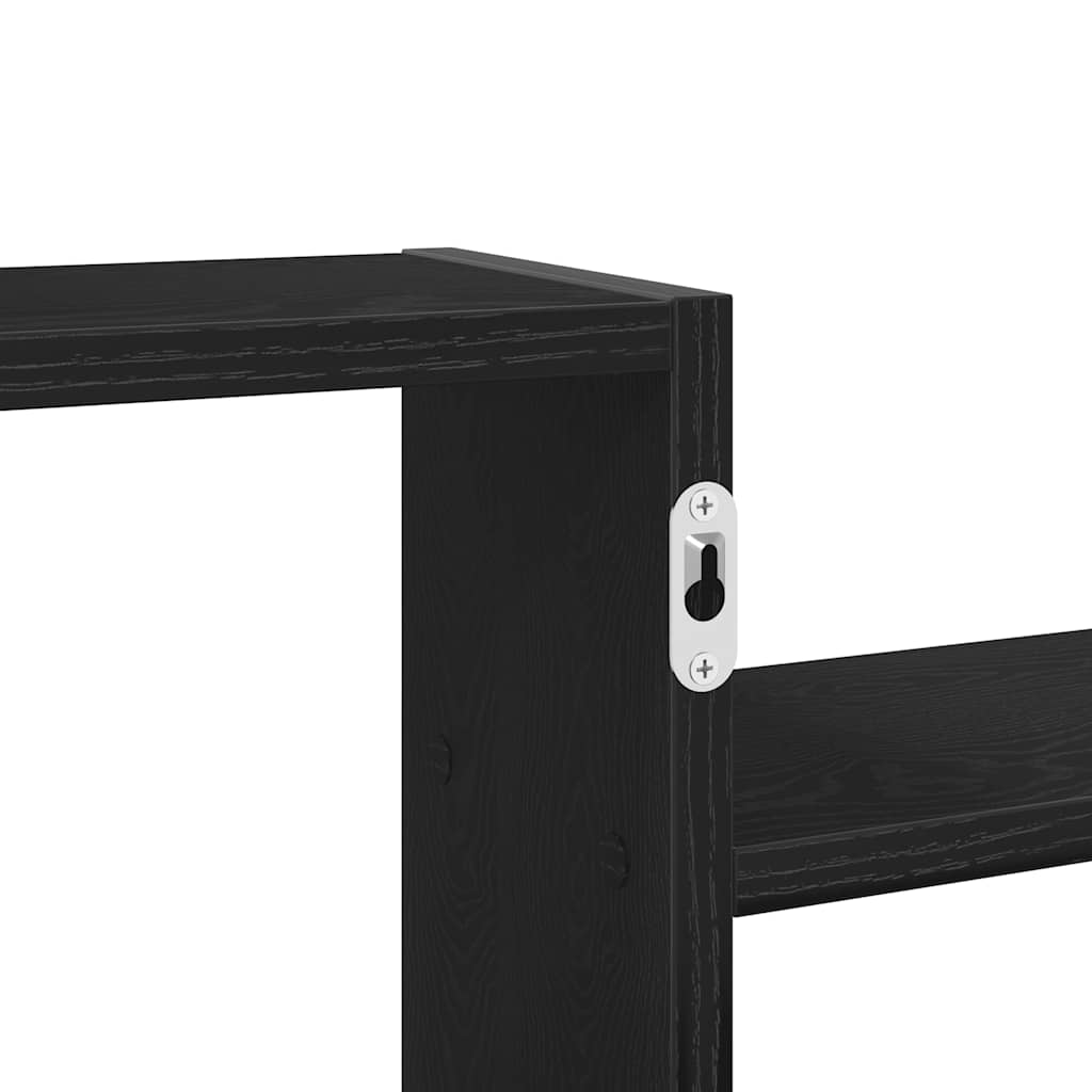 væghylde 104x15x49 cm konstrueret træ sort egetræsfarve