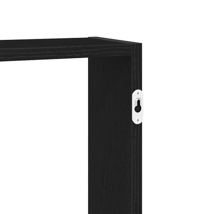 vægreol 99x15x60 cm konstrueret træ sort egetræsfarve