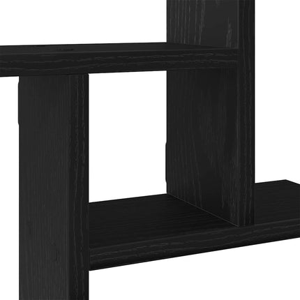 væghylder 2 stk. 38x12x38 cm konstrueret træ sort egetræsfarve