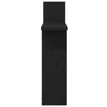 væghængte kubehylder 2 stk. 50x12x50 cm konstrueret træ sort eg