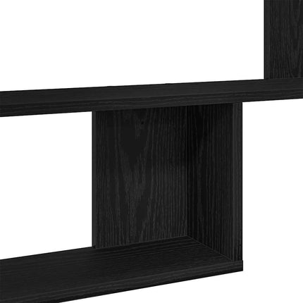 væghængte kubehylder 2 stk. 50x12x50 cm konstrueret træ sort eg