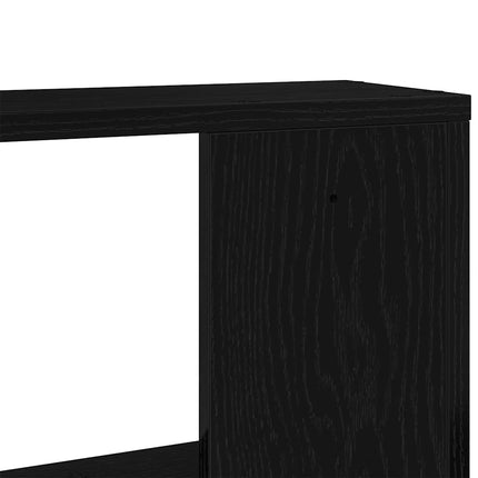væghængte kubehylder 2 stk. 50x12x50 cm konstrueret træ sort eg