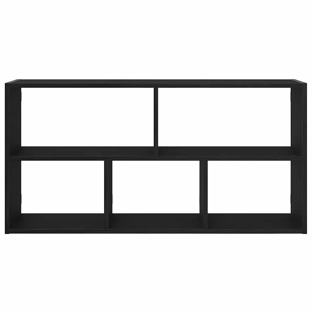 væghylde 100x25x50 cm konstrueret træ sort egetræsfarve