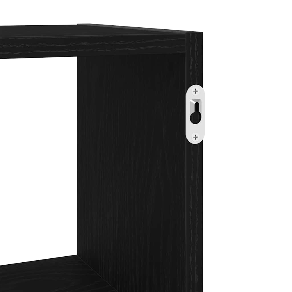 væghylde 100x25x50 cm konstrueret træ sort egetræsfarve