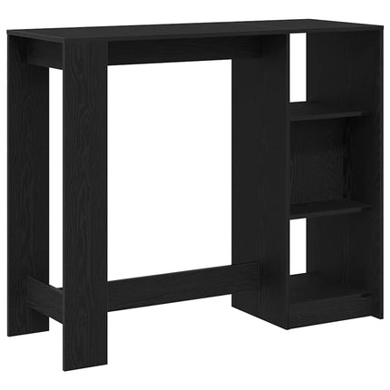 Barbord 124 x 46 x 103.5 cm Konstrueret træ Sort eg Rektangulær