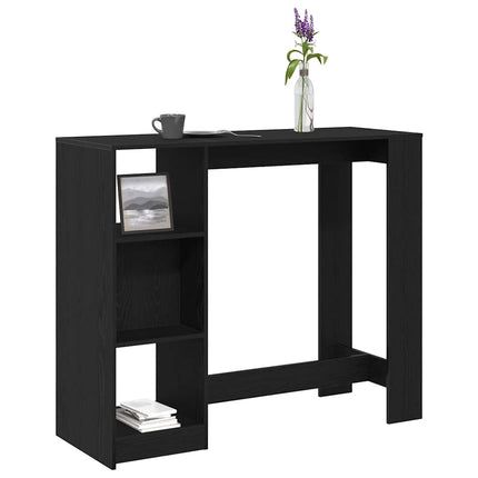 Barbord 124 x 46 x 103.5 cm Konstrueret træ Sort eg Rektangulær