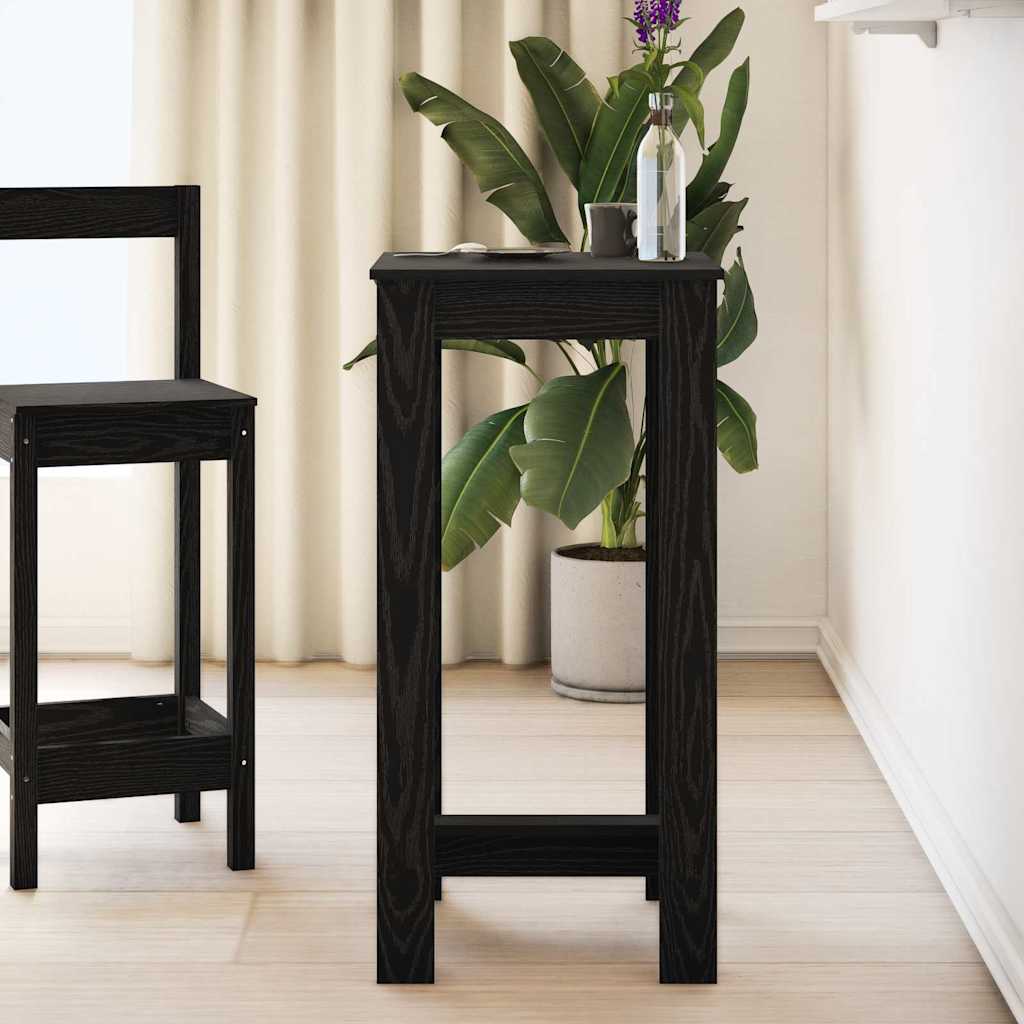 vidaXL Barbord 51 x 50 x 103.5 cm Konstrueret træ Sort eg Rektangulær